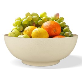 Large Resin Pedestal Decorative Bowl, Fruit Bowl for Kitchen Counter, Modern Decorative Bowl for Home Decor, Key Bowl for Entryway Table, Coffee Table Decor, Centerpiece Bowls for Keys, Fruit, Candy