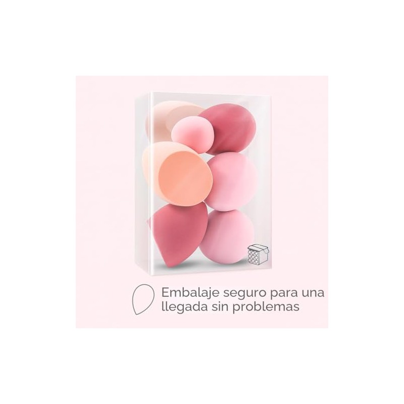 Juego de esponjas de maquillaje Foonbe, esponjas difuminadoras, 7 piezas