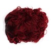 Curly Short Wig Wine Red Women Wig Gradient Color Adjustable