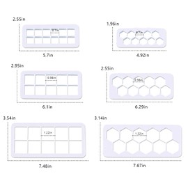 ZHIQIN 6 PCS Ausstechformen Geometrische Formen Fußball Ausstechform Quadratisch Keksausstecher Sechseck Ausstechformen Set für Torten Dekorieren Fondant Kekse
