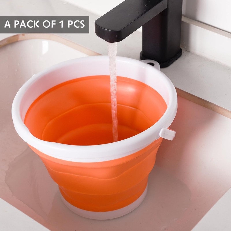 Collapsible Bucket Foldable Tub -3L Portable Small Bucket for Camping,
