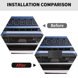 RT-TCZ License Plate Holder Front License Plate Frame Mount Bracket Accessories for Jeep Compass 2017-2021