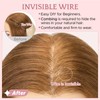 SEGO Invisible Wire Hair Extensions, Real Human Hair Adjustable Wire