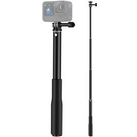 36" Waterproof-Selfie-Stick for Action Camera, Vkesen Extendable-Hand-Grip for GoPro Hero 13/12/11/10/9/8/Max, DJI Action 5 Pro/4/3, DJI Osmo Pocket 3 Action Cameras(Underwater Accessories for Go Pro)
