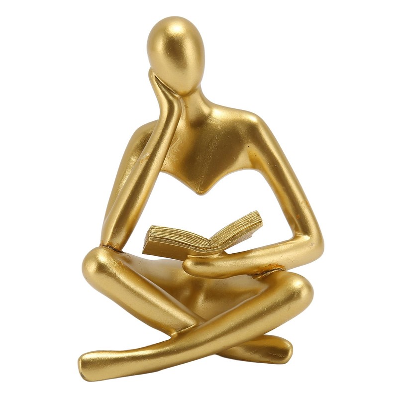 Thinker Sitting Figure, Good Decoration Fine Workmanship Resin Abstract Statue