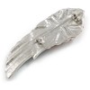 Union Jack Enamel Crystal Wing Brooch in Silver Tone -