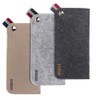 EZESO 3 Pack Felt Eyeglass Sunglasses Storage Bag Portable Pouch