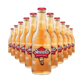 Stewart's Cream Soda, 12 fl oz (24 Glass Bottles)
