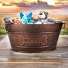 BREKX Indestructible Metal Dog Toy Bin - Copper Galvanized Storage