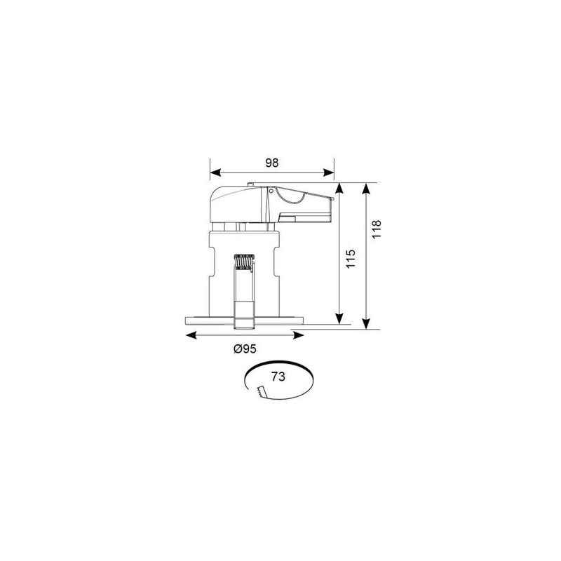 Ansell APRILED/CW Integrated LED Downlight Matt White 4000K Cool White