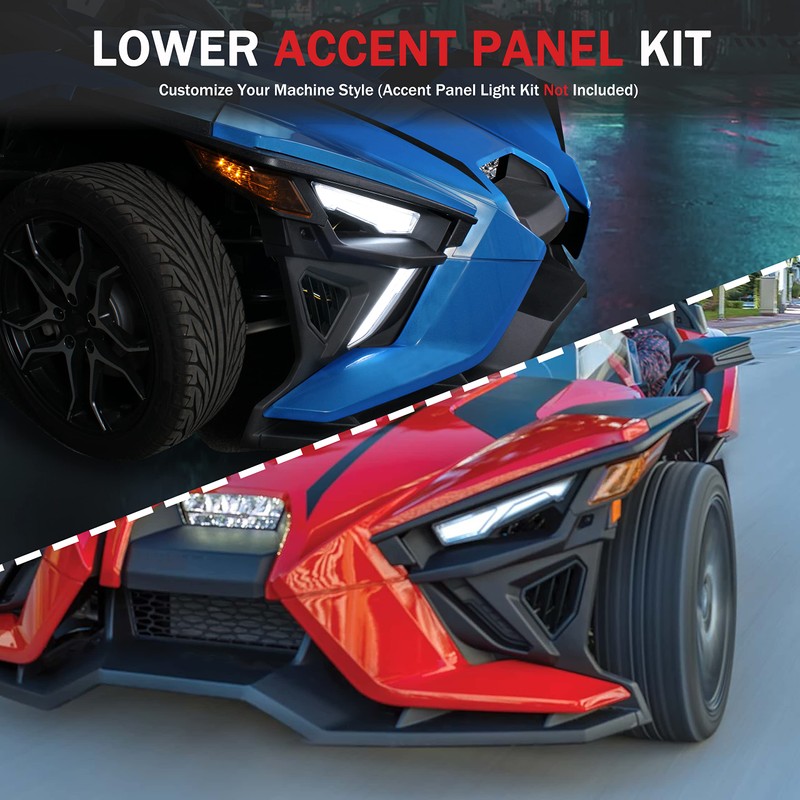 SAUTVS Front Lower Accent Panel Kit for Slingshot 2020-2023, DRL