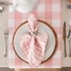DII Gingham Check Tabletop Collection, Pink, Napkin Set
