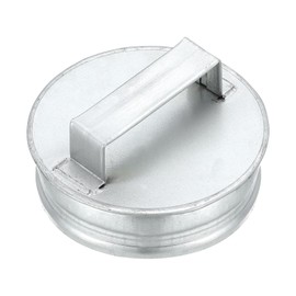 PATIKIL 5 Inch Metal Tee Cap with Handle, Galvanized Steel Duct End Cap Dry Vent Cover Ducting Sealing Tee Plug for HVAC Systems Indoor and Outdoor Use