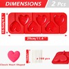 Webake Heart Lollipop Molds 6 Holes Heart Shaped Chocolate Candy