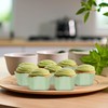 Whaline 500Pcs Sage Green Mini Square Cupcake Liners Disposable Paper
