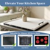 FayuuGem White Stove Top Cover | 30"x22" Modern Noodle Board