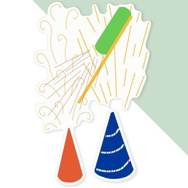 Extra Large 460mm 'Fireworks Exploding with Colour ' Permanent Sticker Decal for Cars/Windows/Bins/Walls (DW00125599)