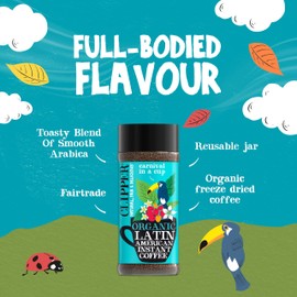 Clipper Coffee: Organic Latin American Instant Coffee – Medium Roast Coffee, Freeze Dried & Ethically Sourced – 100g (3.53oz)