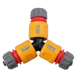 AB Tools 3 Way Garden Hose Pipe Connector Joiner + 3 Hozelock Quick Release Fittings