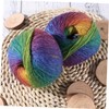 jojofuny 4pcs Colorful Wool Yarn Rainbow Cotton Knitting Yarn for