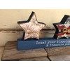 AGD Patriotic Decor - Count Blessings Treasure Your Freedom Star