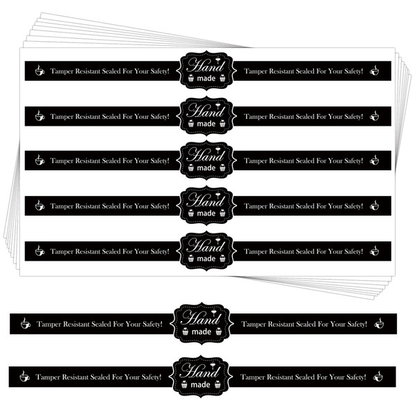 Food Retail Package Seal Stickers 9x1 Inch Safe Secure Tamper