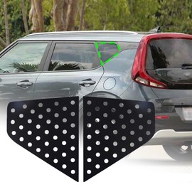Rear Side Window Louvers Air Ven Trim Accessories Compatible with Kia Soul 2009-2024 Automotive Rear Window Triangular Glass Decorative Cover Aluminum Alloy Protective Pieces (（2019-2024） Style A)