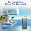 SURFOU Wireless Doorbell with 1 receiver 2 Buttons,IP55 Waterproof Doorbell,1300