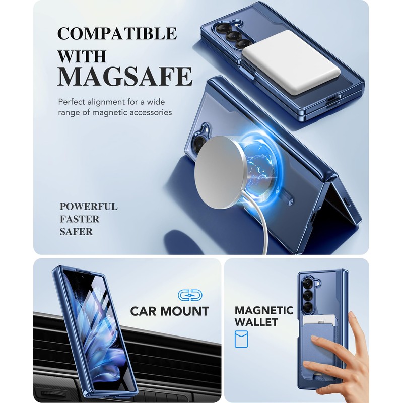 BERFY for Z Fold 7 Case with Screen Protector,Compatible with