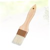 Ciieeo 1pc Wooden Handle BBQ Basting Brush High Temperature Wool