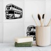 'Double Decker Bus' 108mm Square Ceramic Tile (TD00027862)