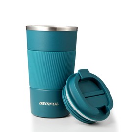 GEMFUL Thermal Travel Hot Drinks Coffee Cup Spill Proof for Home Office Outdoor Works 380ml