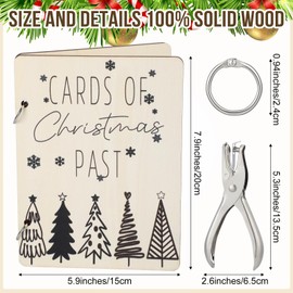 Thyle Greeting Card Organizer Christmas Card Keeper Christmas Album Keeper with Metal Buckles Binding Binder Collection Keepsake Album Holder for Memory Greeting Photo