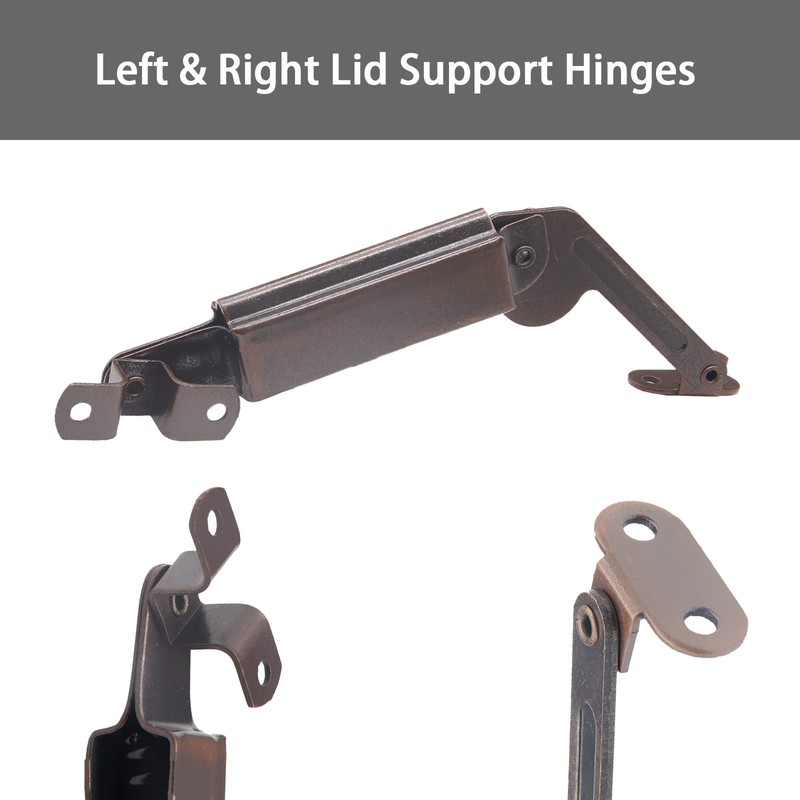 Aracombie Spring Lid Support Hinge, 2Pcs Left and Right Lid