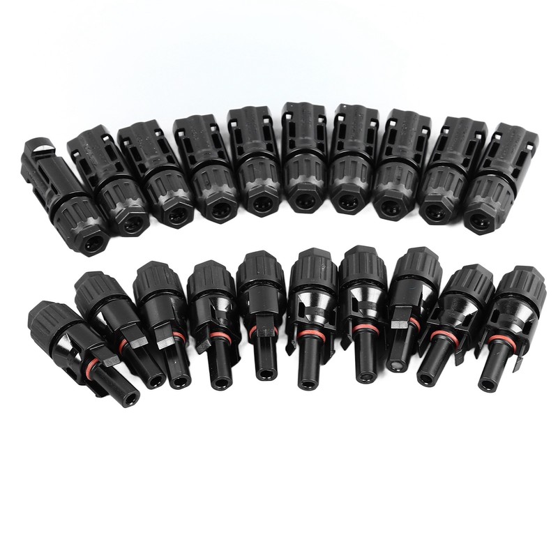 10 Sets Solar Panel Connector Flame Retardant DC 1000V Male
