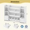Costzon 56'' Kids Toy Storage Organizer with 8 Removable Bins,