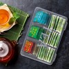 Relaxdays Plastic Tea Box, 6 Compartments, Tea Box with Lid,