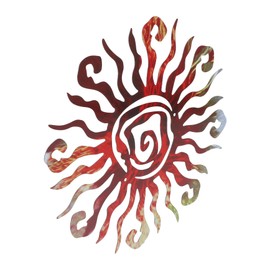 Artibetter 1 x Sun Craft Iron Garden Figures Sun Wall Sticker Metal Wall Hanging Metal Sign Wall Hanger Decoration Sun Moon Wall Picture Welcome Wall Sign 3D Decorations Pendant