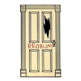 Pinsanity 'REDRUM' Door Horror Enamel Lapel Pin