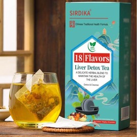 18 Flavors Liver Care Tea - Chinese Liver Cleanse Herbal Tea, Daily Liver Tea (60Pcs/2Boxes) - Beverage - Specification: 1-PCS