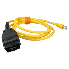 vhbw OBD Adapter 16 Pin OBD2 Female to RJ45 Male Replacement for 61136901311, 61128380691, 8380691 for Car, Motorcycle, Connection Adapter