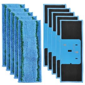 Pack of 10 washable mop pads for Braava Jet M6 (m6134), microfibre cleaning pads, mop replacement accessories, reusable wet mopping pads
