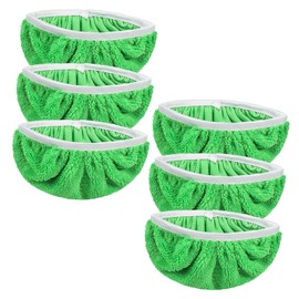 STOBAZA Washable Mop Pads Replacement 6pcs Flat Mop Pads Secure Elastic Binding Mop Head Replacement for Floor Mopping