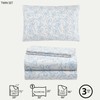 Urban Lifestyle 3-Piece Twin Sheet Set,Baby Blue Coquette Bow Design,