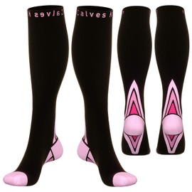 (2 Pairs) Compression Socks/Stockings for Men & Women,Speed Up Recovery Best Graduated Athletic Fit for Travel, Running, Nurses,Shin Splints, Flight & Maternity Pregnancy. Boost Stamina, Circulation