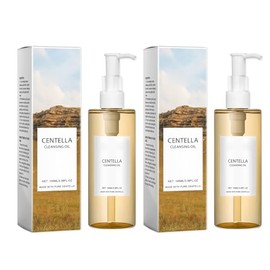 BRRNOO 2 Unidades de Aceite de Limpieza Ligero, Limpiador Facial, Desmaquillante Facial, Aceite Desmaquillante, Limpiador de Maquillaje, 3.4 Fl Oz X 2