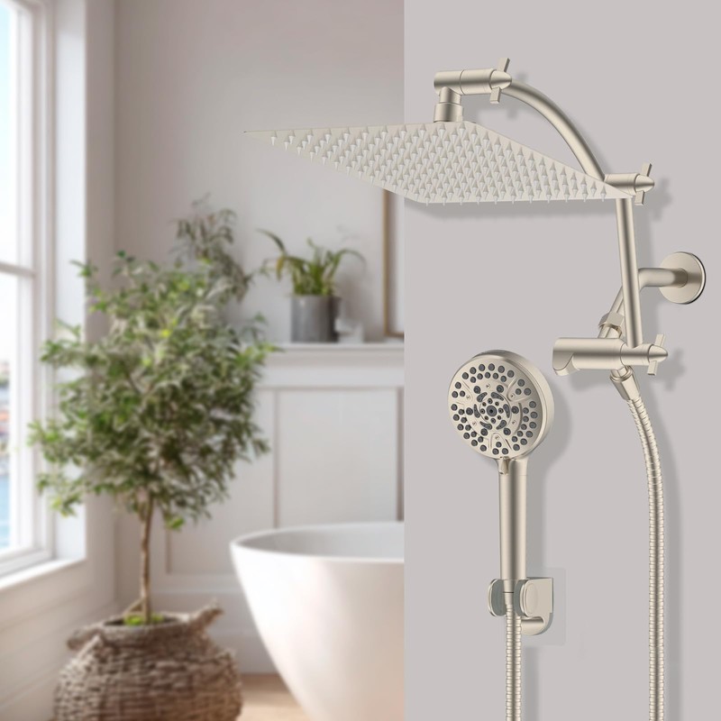Hibbent All Metal Shower Head, 12'' High Pressure Rain Shower