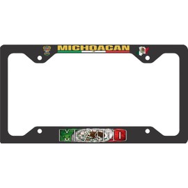 Generic Michoacan Mexico Aluminum License Plate Frame Novelty Tag Holder Cover