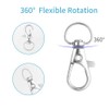 HXSEMAYIG 100PCS Keychain Hooks with Key Rings,.Metal Swivel Lobster Claw