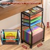 3IngSeagulls 5-Tier Rolling File Cart with Hanging File Folders, Mobile